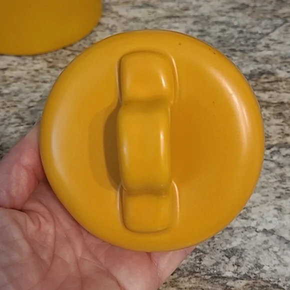 Rae Dunn Oh My Gourd Tall Canister Mustard Color - Picture 7 of 13